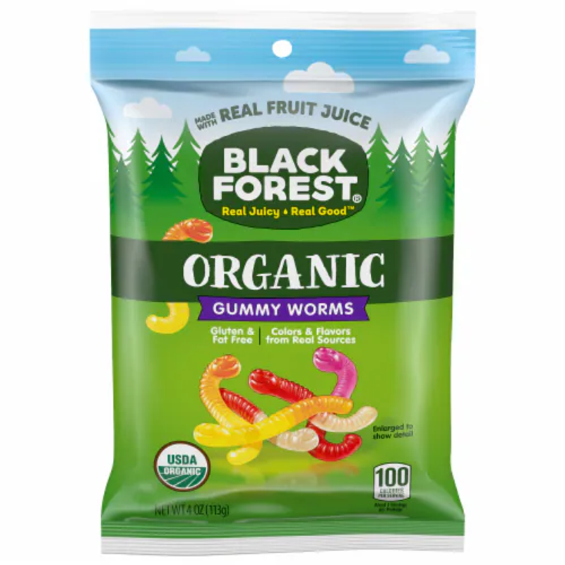 Black Forest Organic Gummy Worms Bag view 1