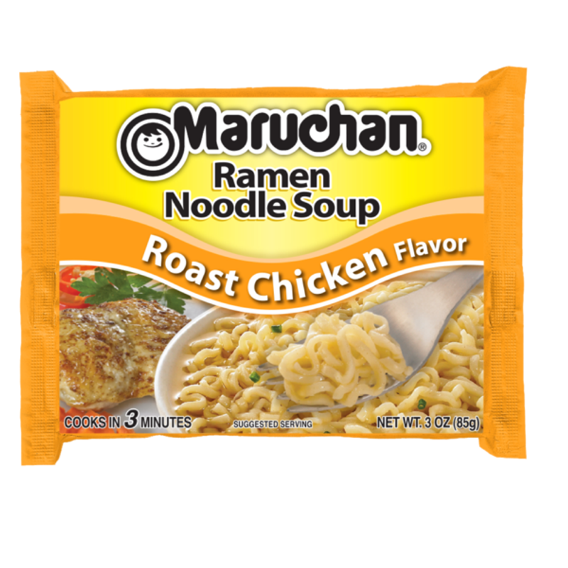 Maruchan Roast Chicken Flavor Ramen Noodle Soup 3oz Bag