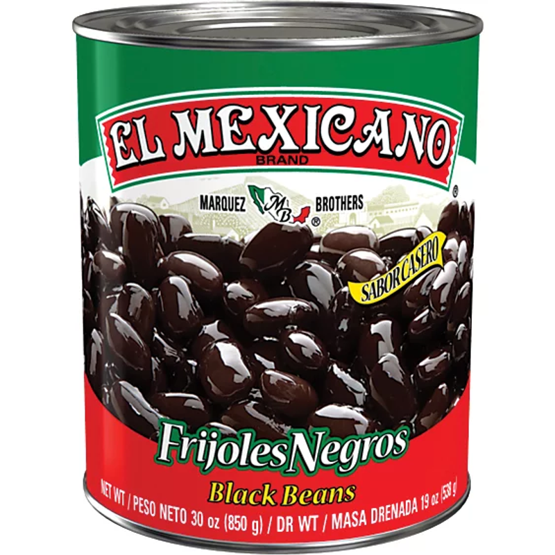 El Mexicano Black Beans 30oz Can