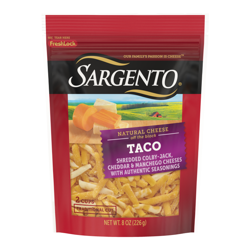 Sargento Shredded Taco Cheese 8oz Bag