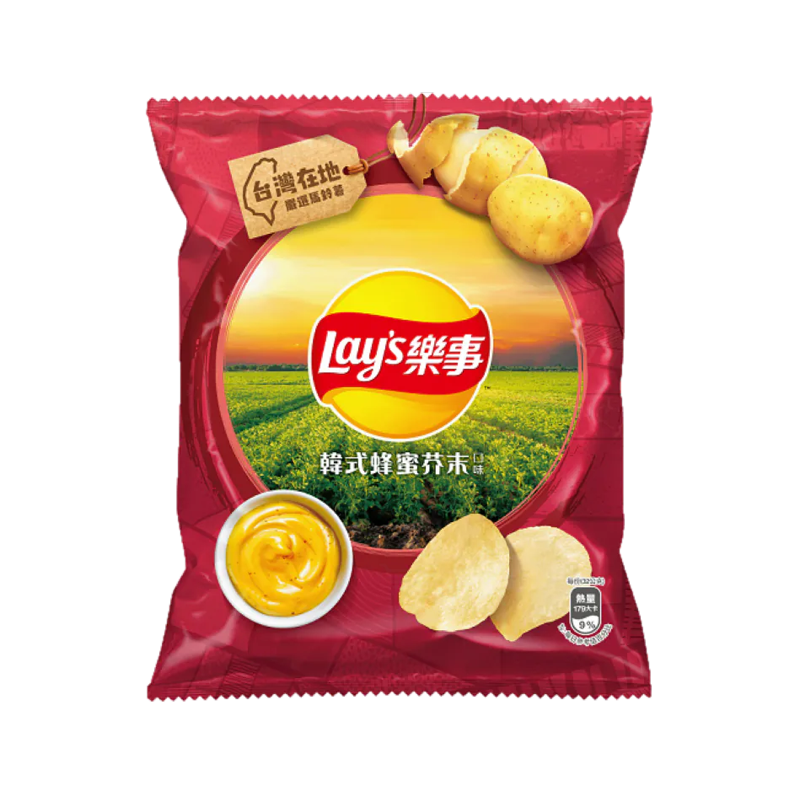 Lay's Korean Honey Mustard Potato Chips 32g Bag