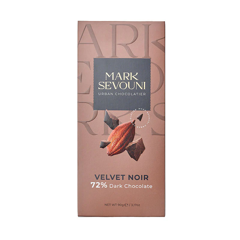 Mark Sevouni Velvet Noir 72% Dark Chocolate Bar 90g