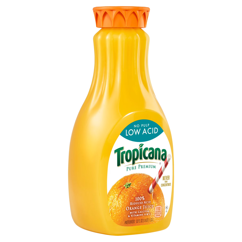 Tropicana Pure Premium Low Acid Orange Juice No Pulp view 1