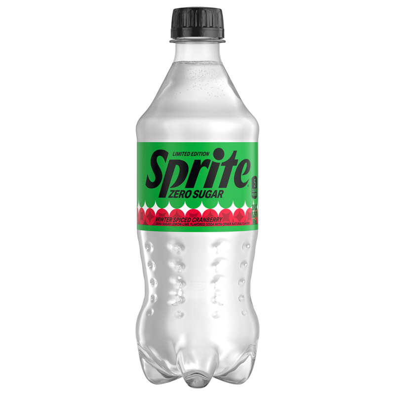 Sprite Zero Sugar Winter Spiced Cranberry 20oz bottle