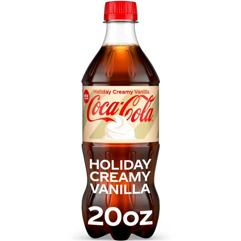 Coca-Cola Holiday Creamy Vanilla 20 fl oz Bottle