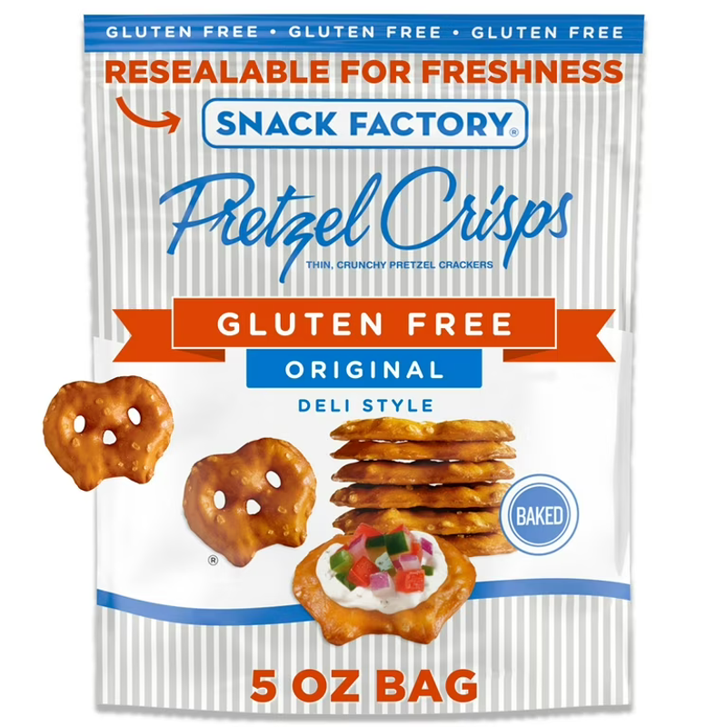 Snack Factory Pretzel Crisps Original Gluten Free 5oz Bag