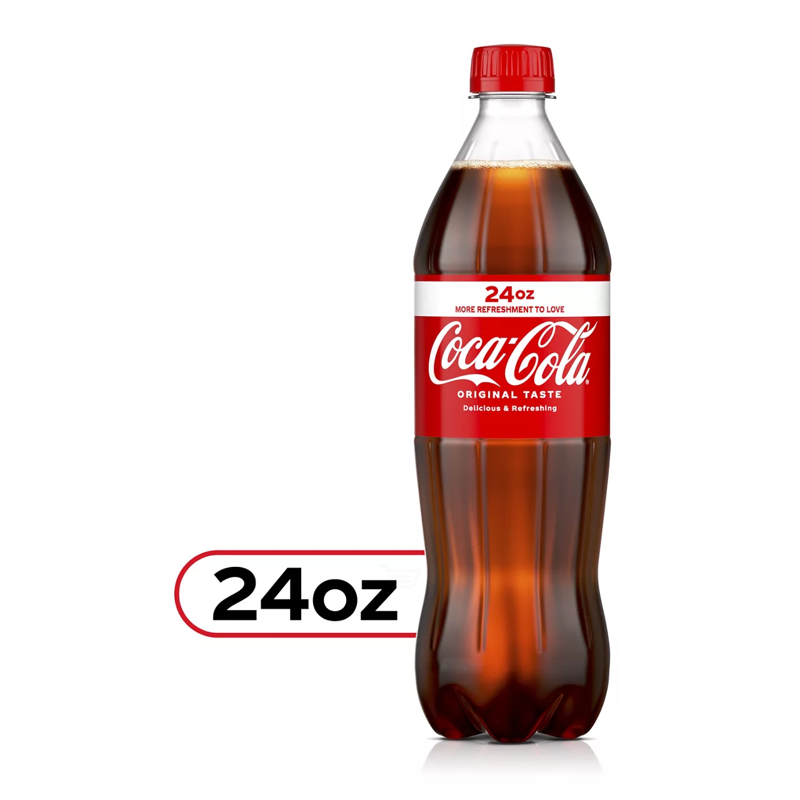 Coca-Cola Classic Soda 24 oz Bottle