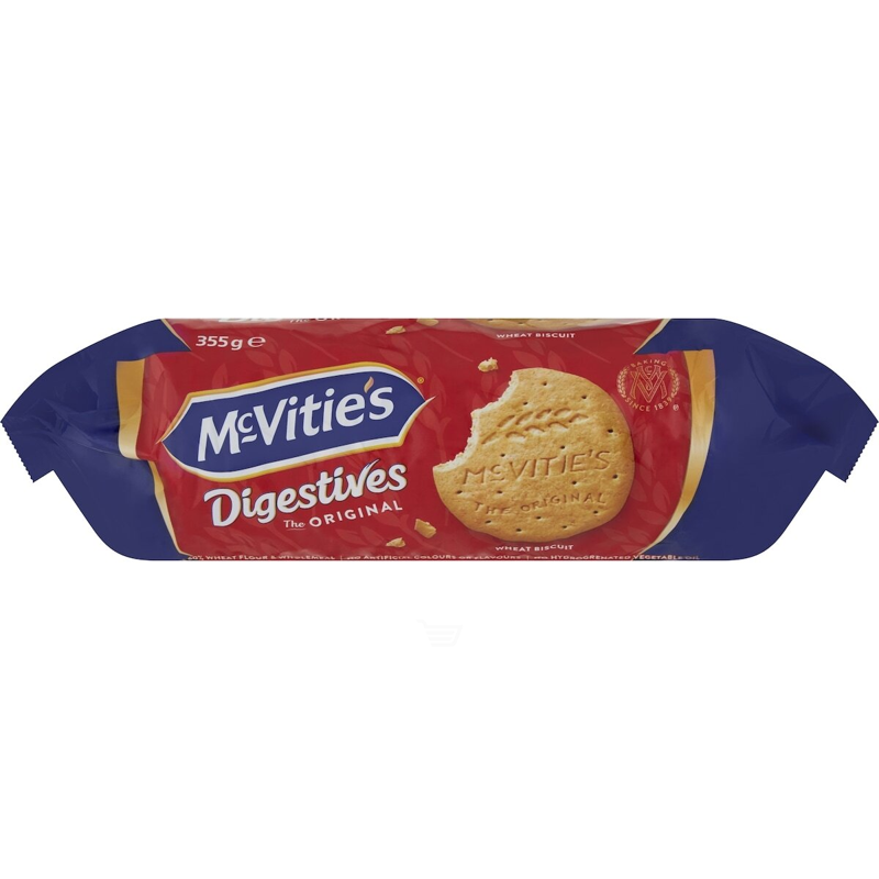 McVitie's Digestives Original Wheat Biscuits 355g Bag