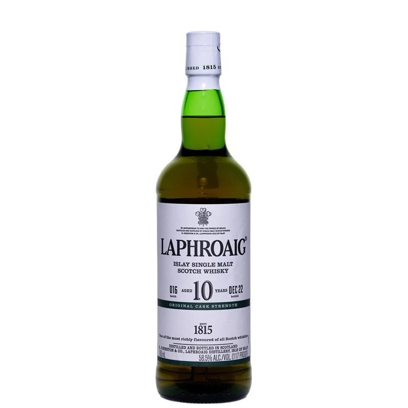 Laphroaig Cask Strength 10 Year Old Single Malt Scotch Whisky view 1