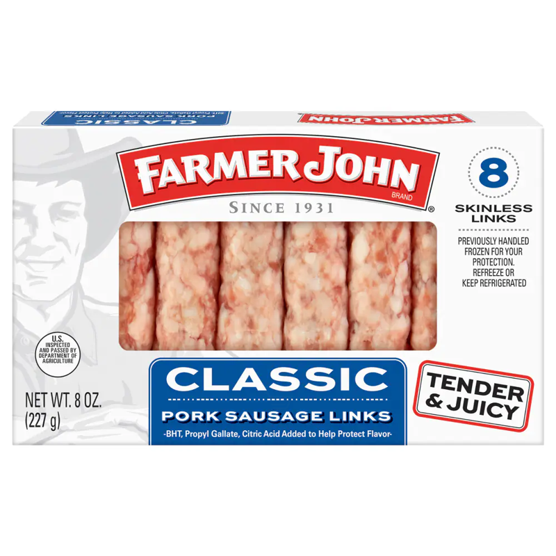 Farmer John Classic Pork Sausage Links 8oz