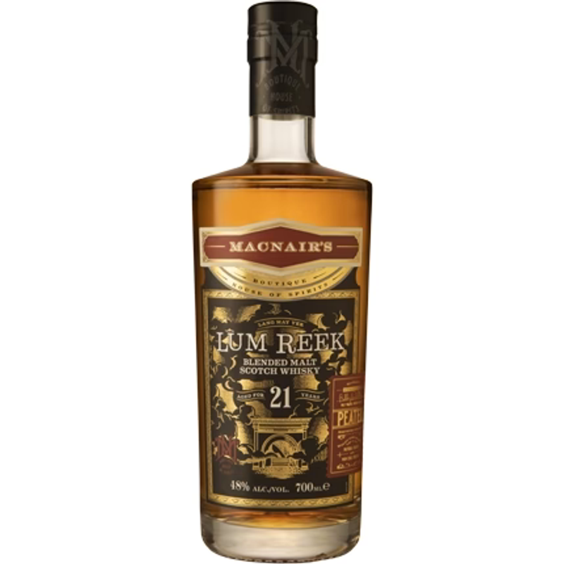 MacNair's Lum Reek 21 Year Peated Blended Malt Scotch Whisky view 1