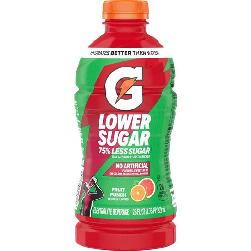 Gatorade Lower Sugar Fruit Punch 28oz Bottle