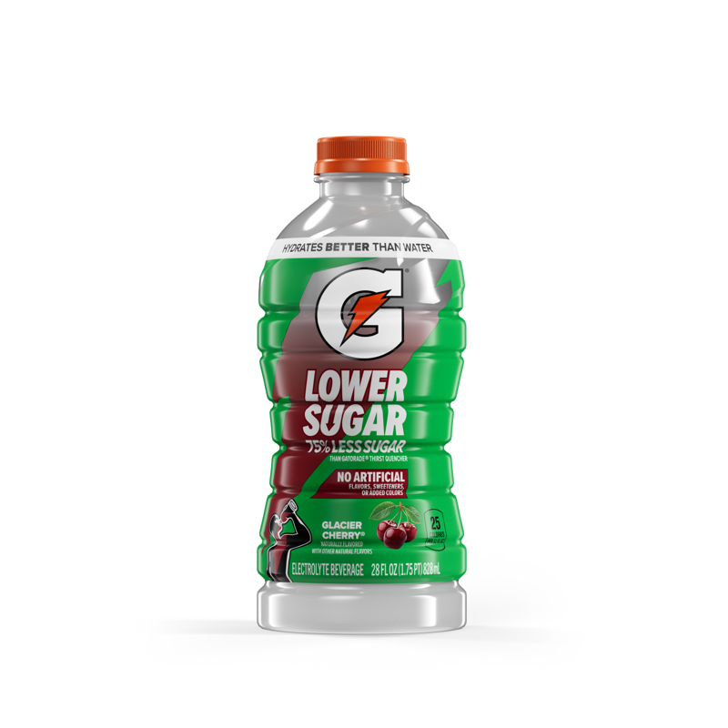 Gatorade Glacier Cherry Low Sugar Sports Drink 28oz Bottle