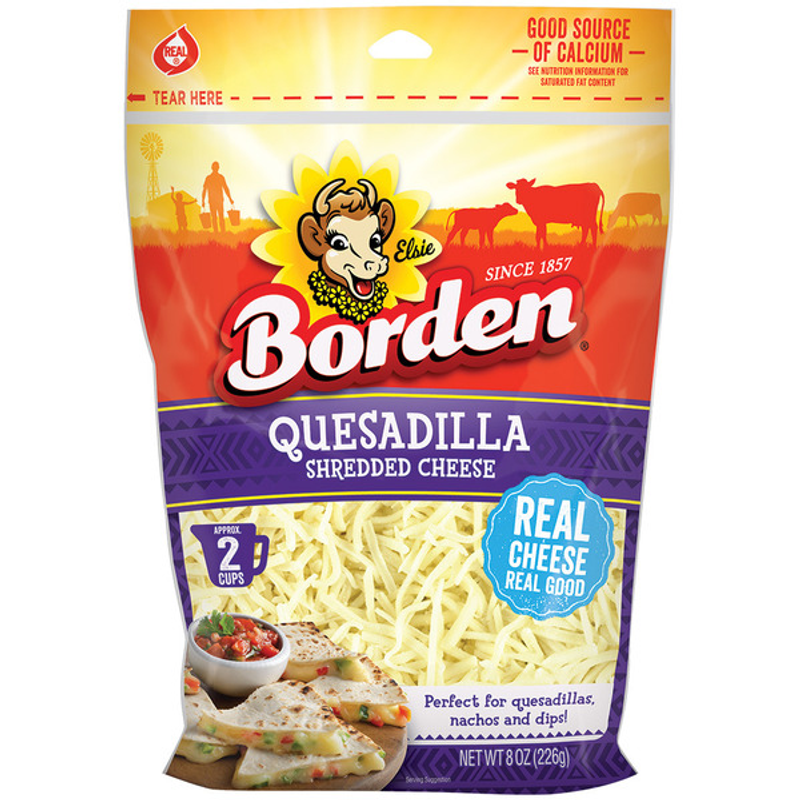 Borden Quesadilla Shredded Cheese 8oz Bag