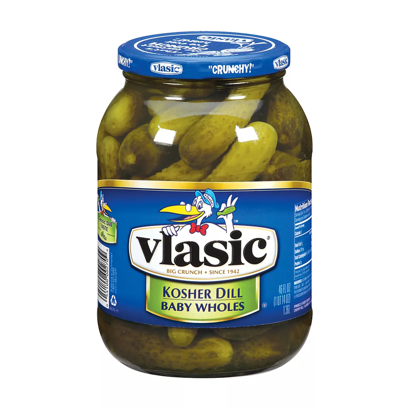 Vlasic Baby Kosher Dill Whole Pickles 24oz Jar