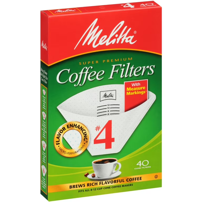 Melitta White Cone Coffee Filters view 1