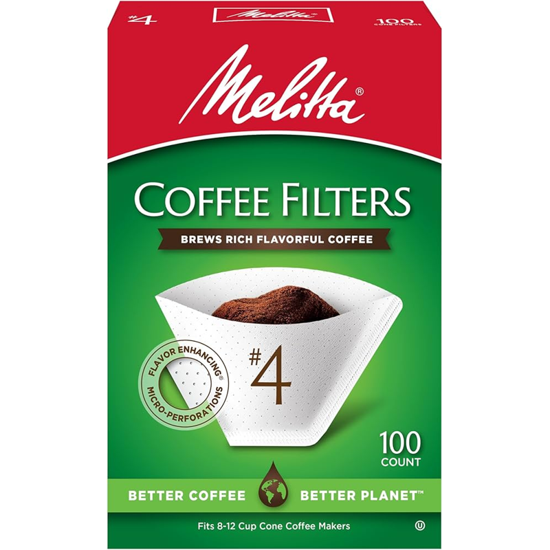 Melitta #4 Cone Coffee Filters 100Count