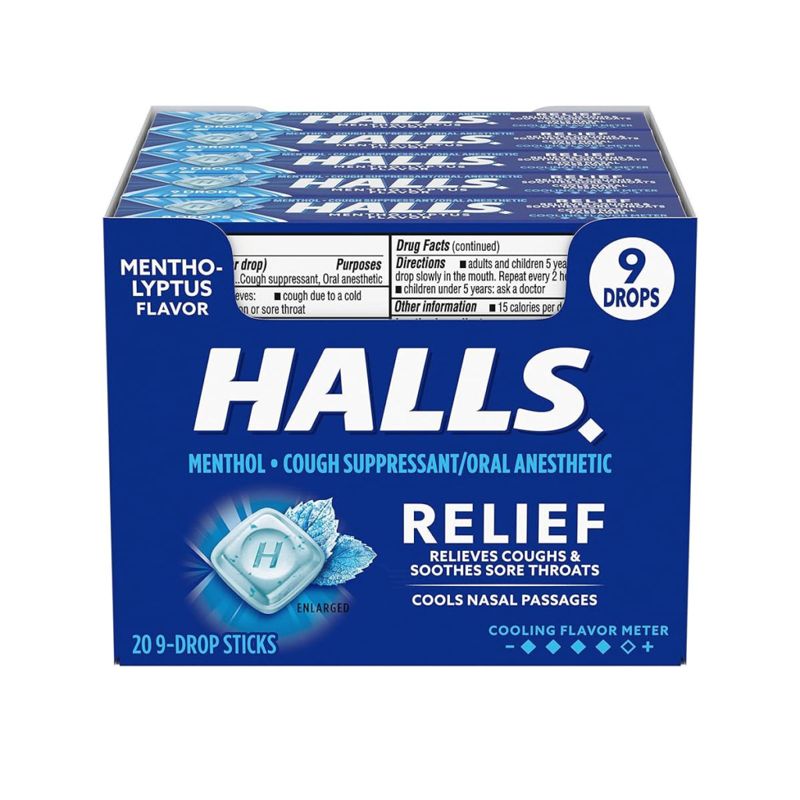 HALLS Lime Fresh Mentho-Lyptus Cough Drops