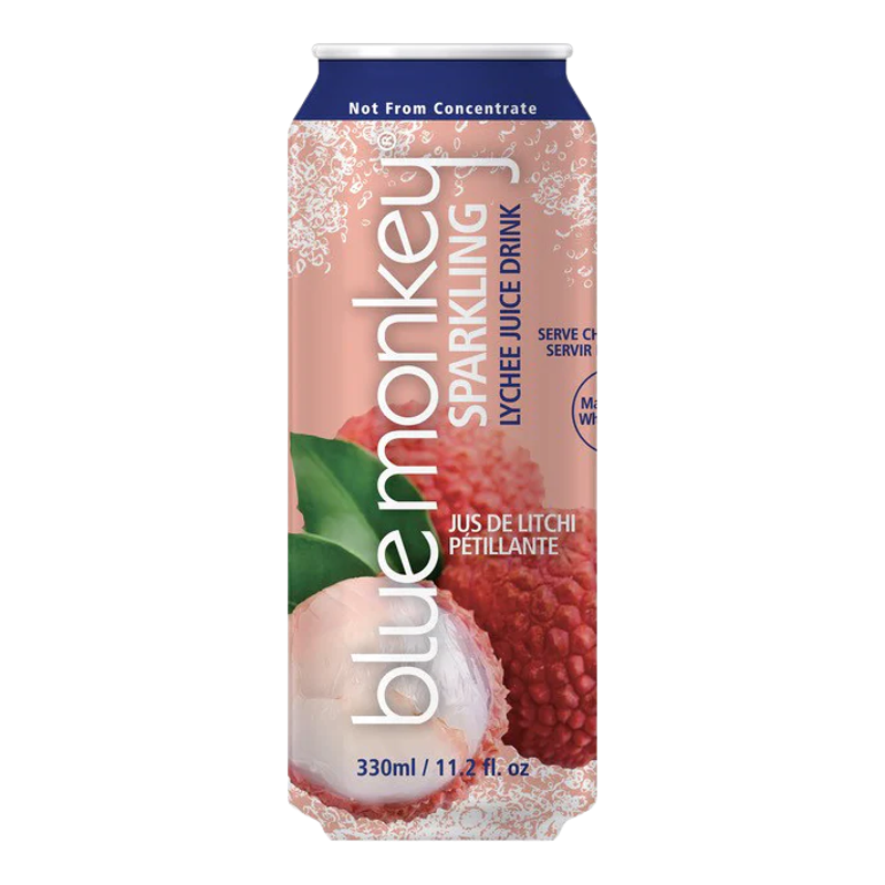 Blue Monkey Sparkling Lychee Juice Drink 11.2oz