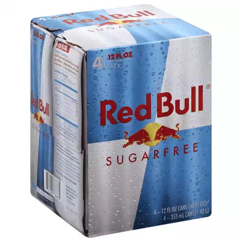 Red Bull Sugar Free 4 Pack 48oz Cans