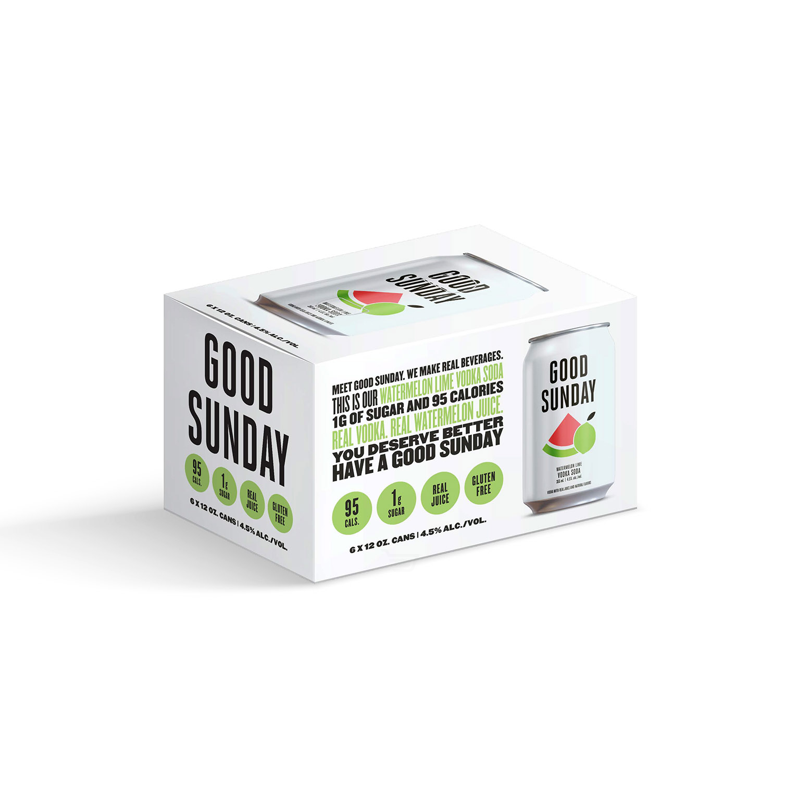 Good Sunday Watermelon Lime Vodka Soda 6-pack 355 mL