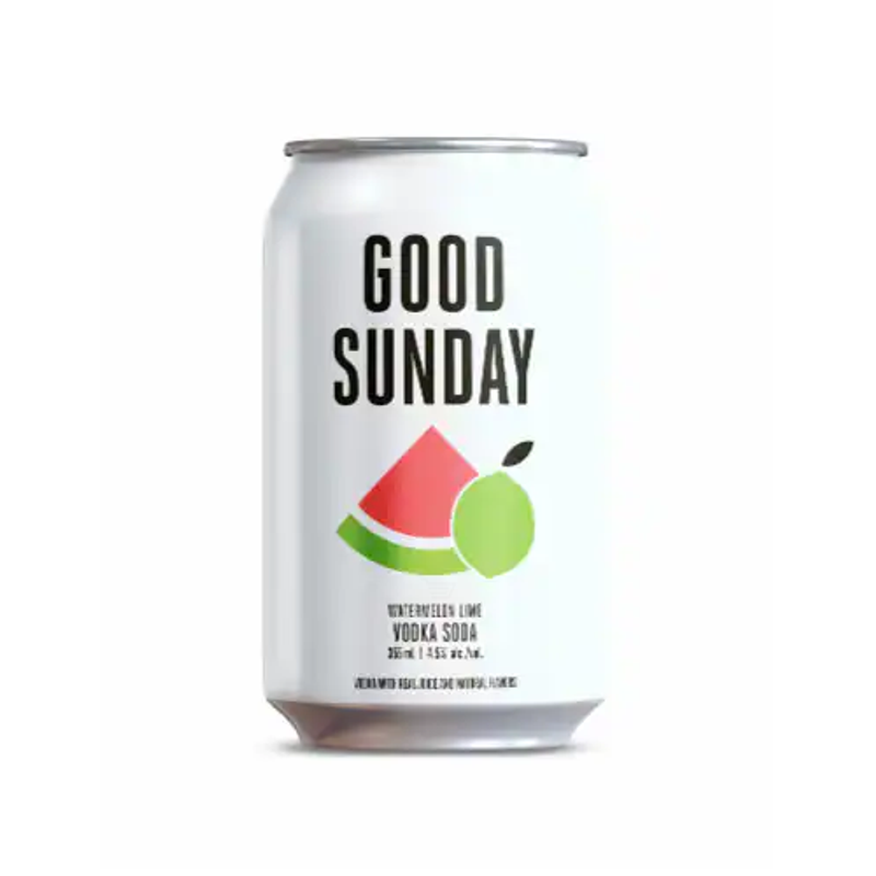 Good Sunday Watermelon Lime Vodka Soda 12oz can