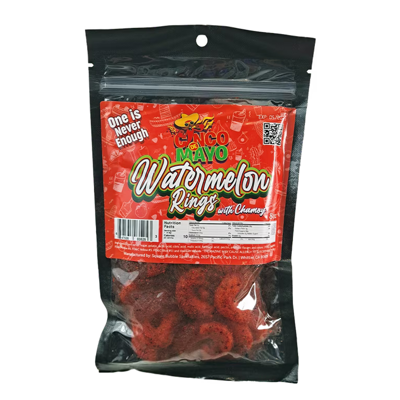 Cinco de Mayo Watermelon Rings 8oz Bag