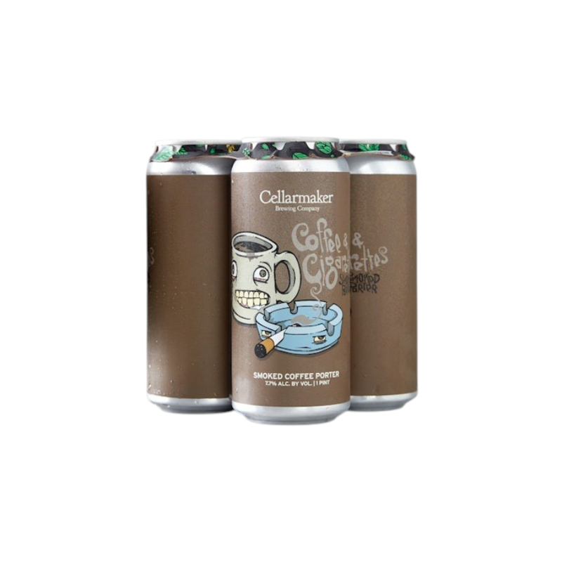 Cellarmaker Brewing Co. Coffee & Cigarettes Smoked Coffee Porter 4x16oz cans