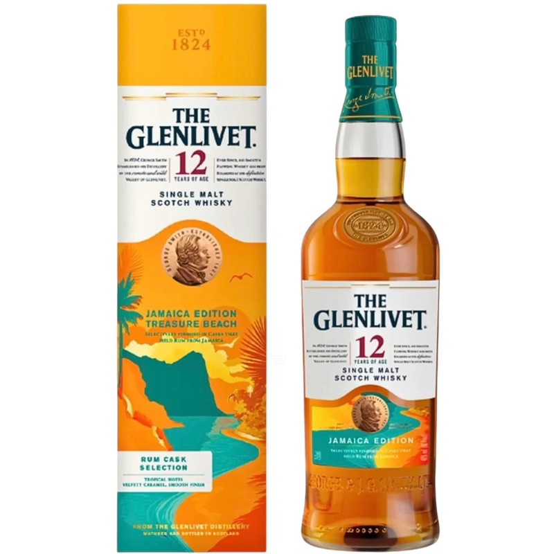 The Glenlivet 12 Year Old Jamaica Edition Treasure Beach Rum Cask Single Malt Scotch Whisky 750mL