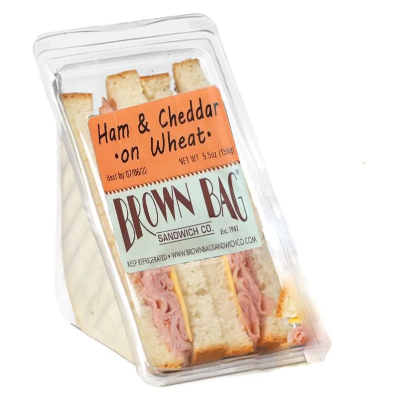 Brown Bag Ham & Cheddar on Wheat Sandwich 5.5oz