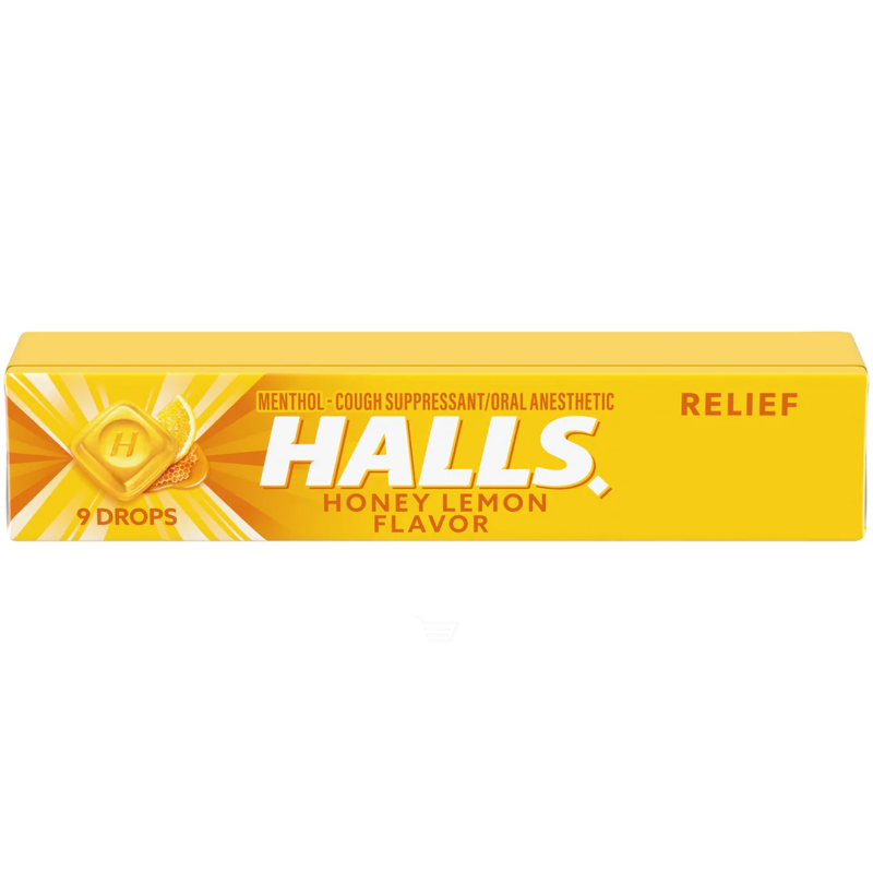 HALLS Honey Lemon Cough Drops view 1