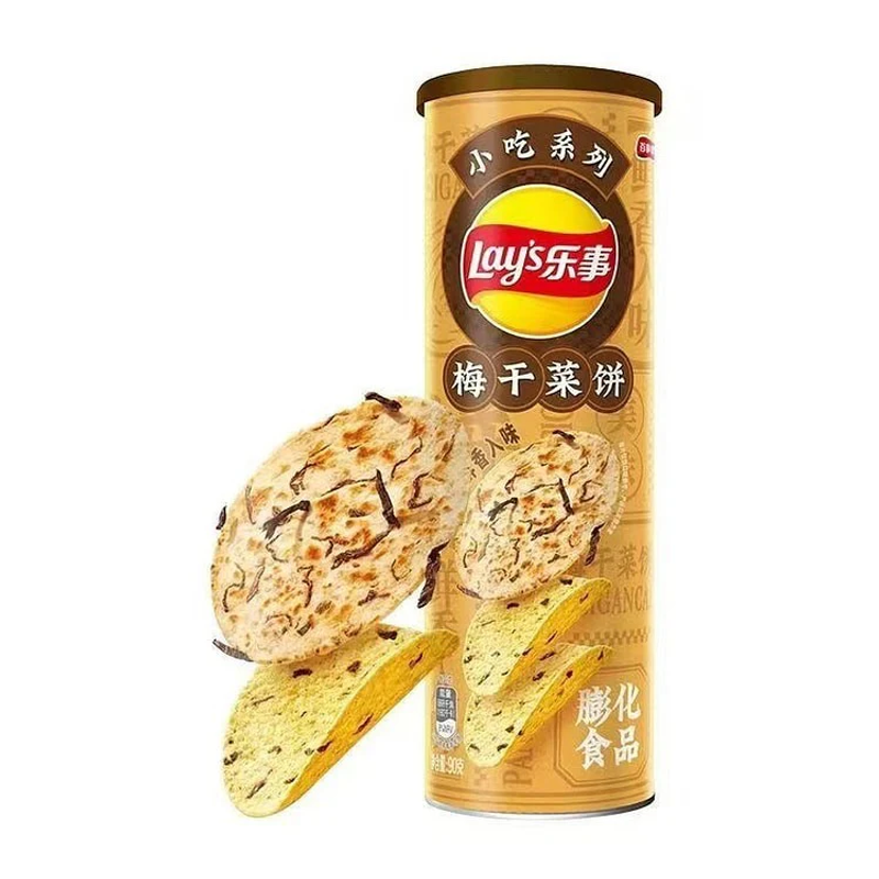 Lay's Pickled Mustard Greens Flavor Potato Chips 90g Can