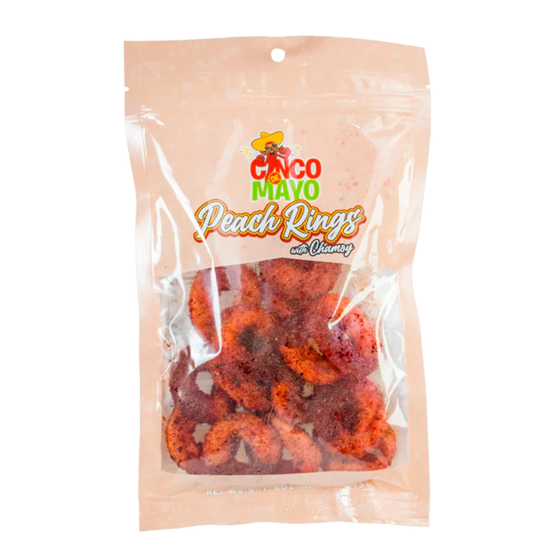 Cinco de Mayo Peach Rings Gummies 12oz Bag