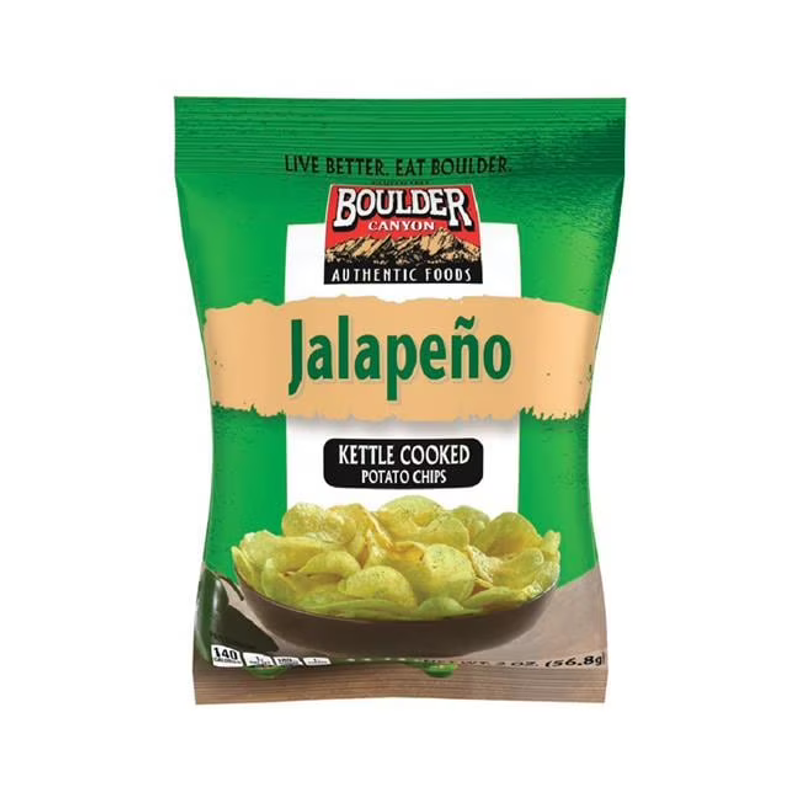 Boulder Canyon Jalapeno Cheddar Kettle Cooked Potato Chips 6.5oz Bag