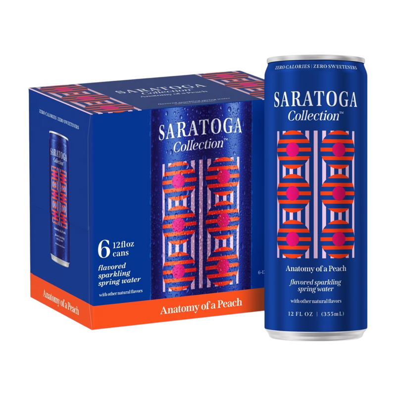 Saratoga Sparkling Peach Sparkling Water 6-pack 72oz