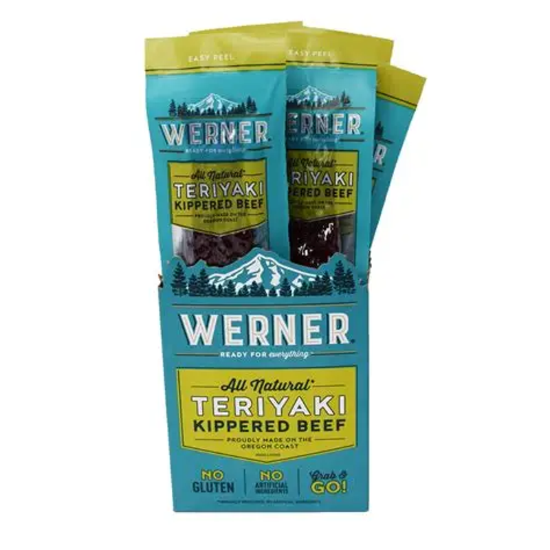 Werner Teriyaki Kippered Beef Jerky 1.00oz Bag
