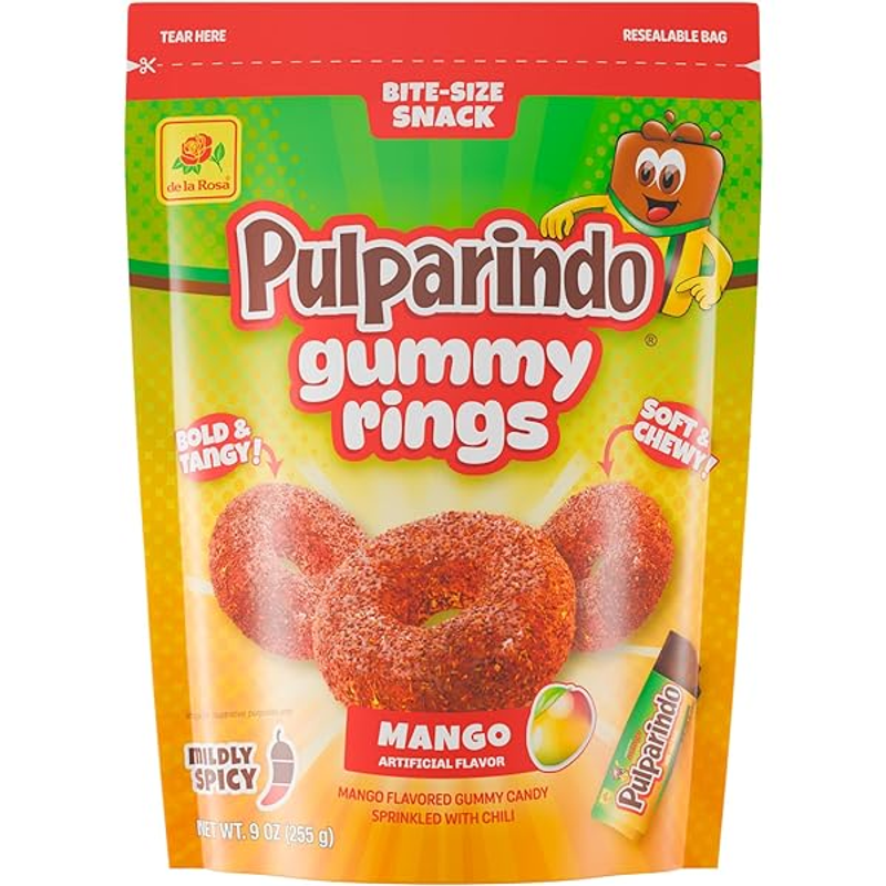 De La Rosa Pulparindo Mango Gummy Rings