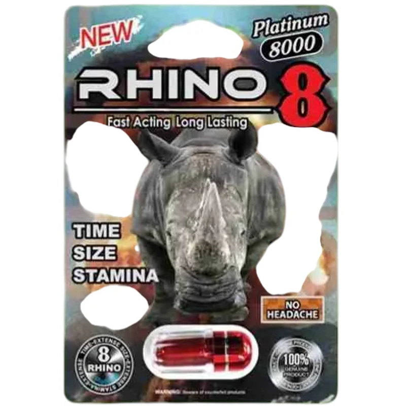Rhino 8 Platinum 80000 Male Enhancement Pills Box