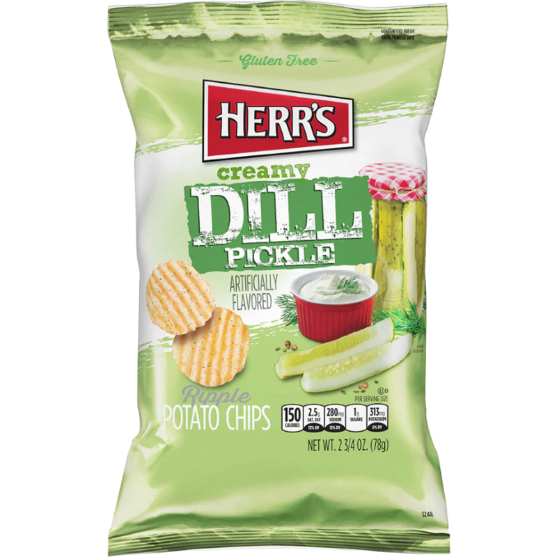 Herr's Creamy Dill Pickle Potato Chips view 1