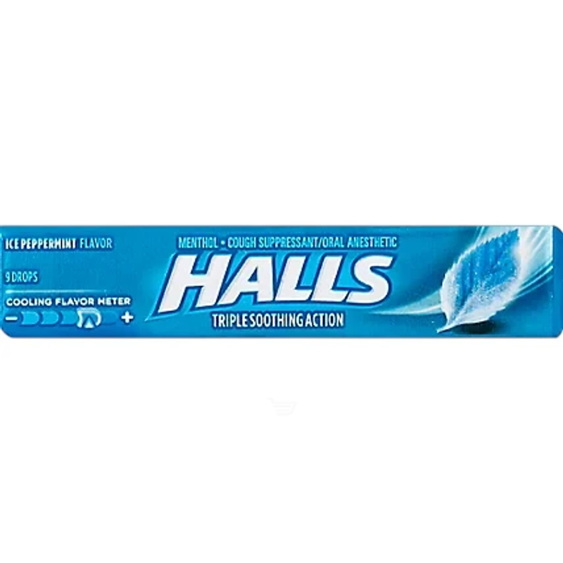 HALLS Peppermint Cough Drops