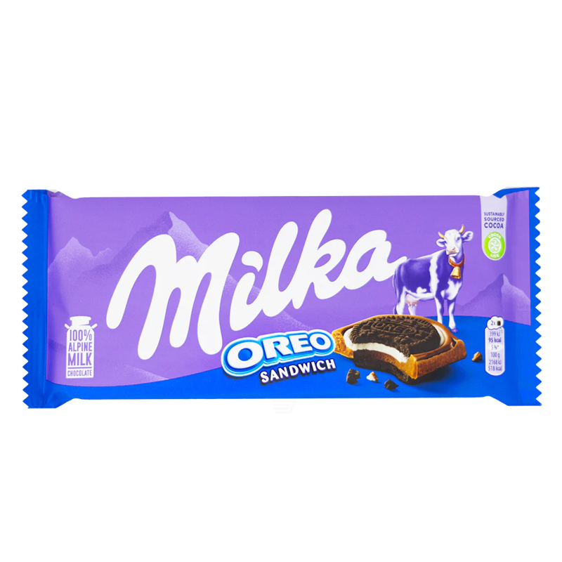 Milka Oreo Sandwich Chocolate Bar view 1