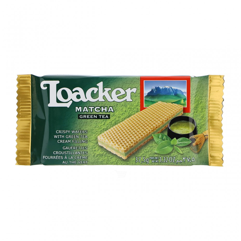 Loacker Matcha Green Tea Wafer Cookies view 1