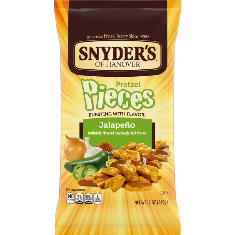 Snyder's of Hanover Jalapeno Pretzel Pieces 12oz Bag