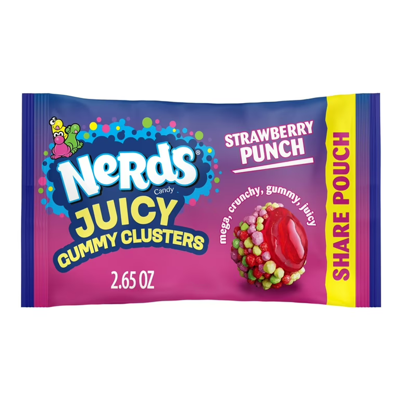NERDS Juicy Gummy Clusters Strawberry Punch view 1