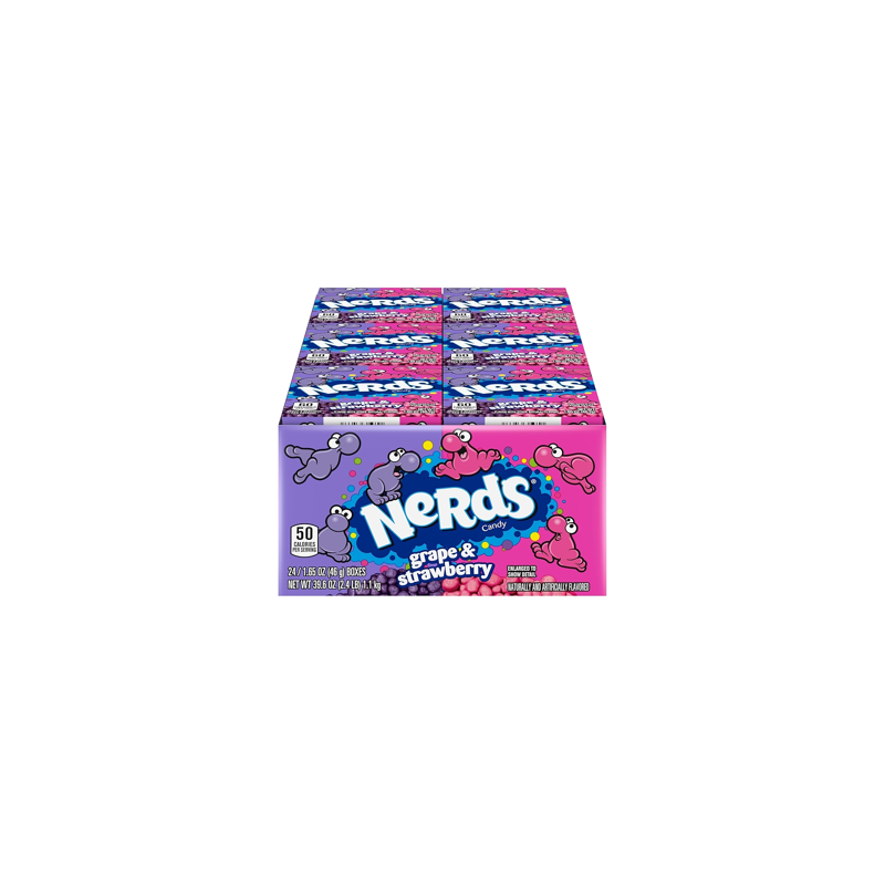 Wonka Nerds Grape & Strawberry Candy 1.65oz Box