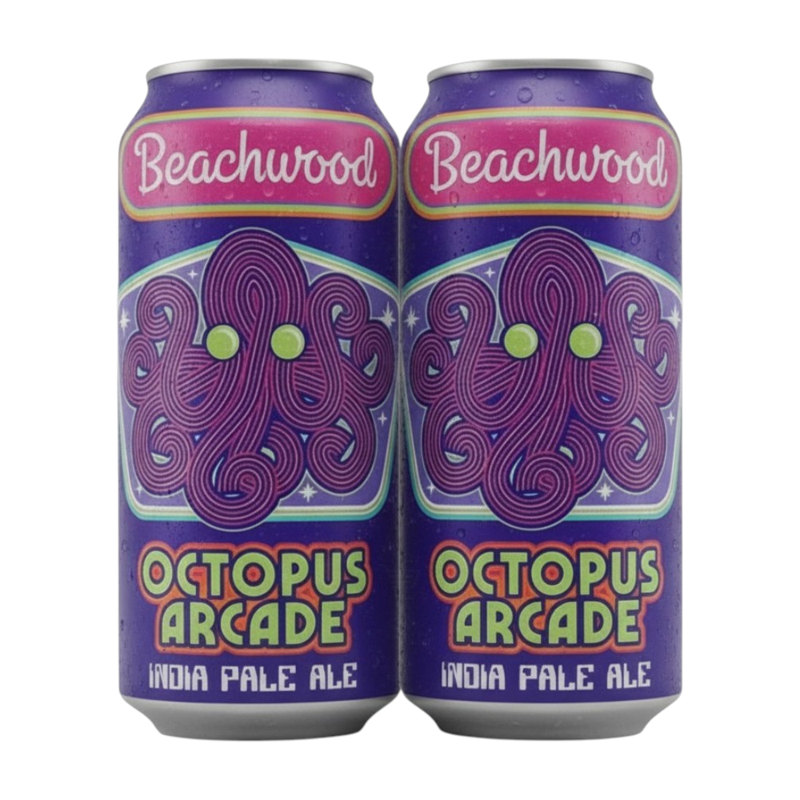 Beachwood Octopus Arcade IPA 4pk 16oz cans