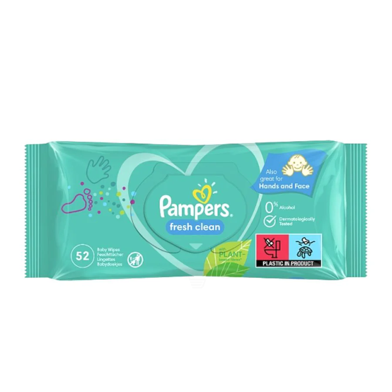 Pampers Fresh Clean Baby Wipes 52ct