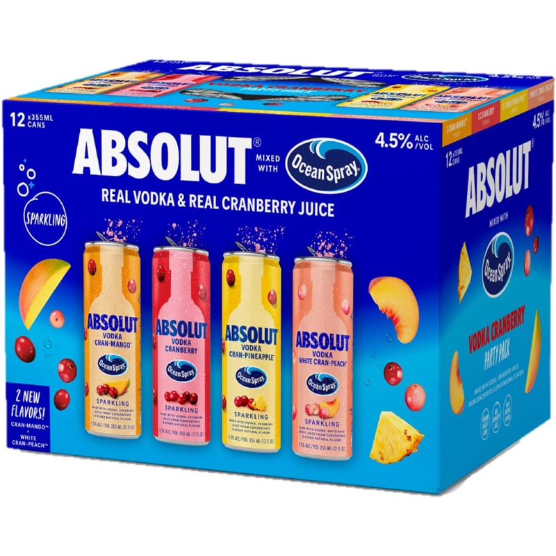 Absolut Ocean Spray Vodka Cranberry Ready-to-Drink Cocktail