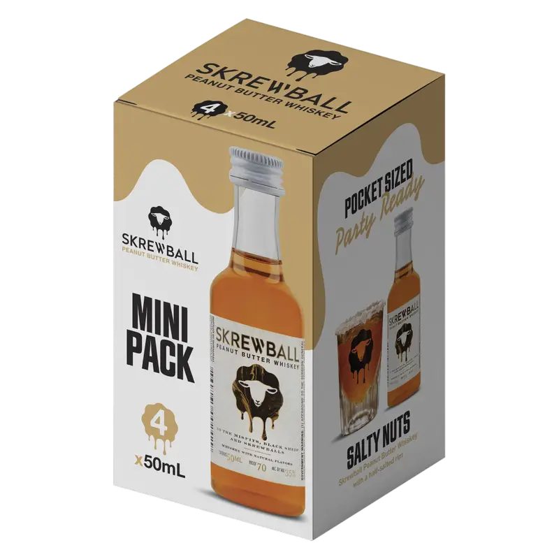 Skrewball Peanut Butter Whiskey 4-pack 50mL