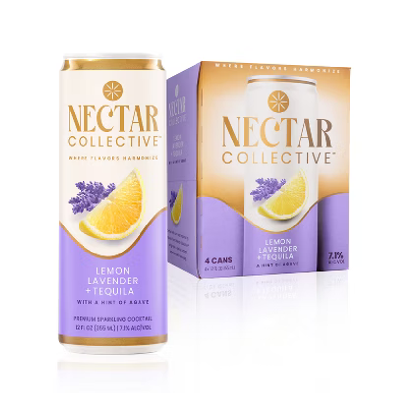 Nectar Collective Lemon Lavender Tequila 4-pack 12oz can